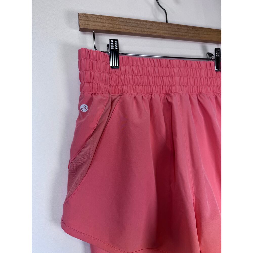 Apana Running Shorts Women’s M Coral Two In One Lined Mesh Athletic Workout - Picture 3 of 7
